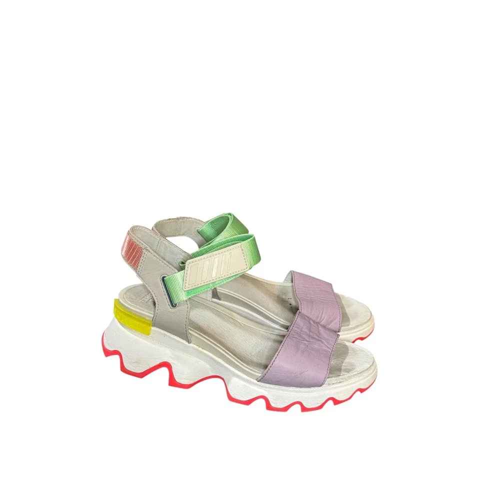 Sorel Kinetic Impact Multicolor Platform Sandals Size 9